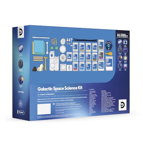 Discovery™ Galactic Space Science Kit – 61 Experiment STEM Lab for Kids| Astronomy & Chemistry Activity Set| Includes DIY Telescope, Crystals, Slime, Moon Rocks| Educational Learning Toy Gift| Ages 8+ - Thumbnail 7