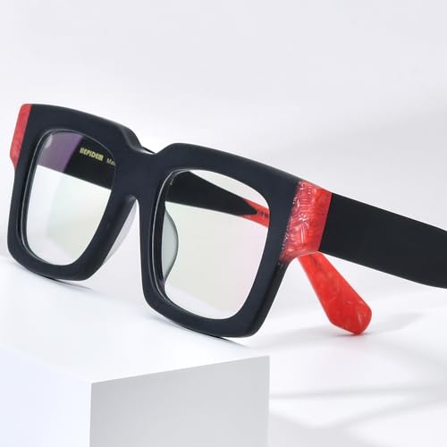 Image of HEPIDEM Gradient Multicolor Acetate Glasses Frame Women Big Oversize Eyeglasses 2023 New Spectacles Eyewear