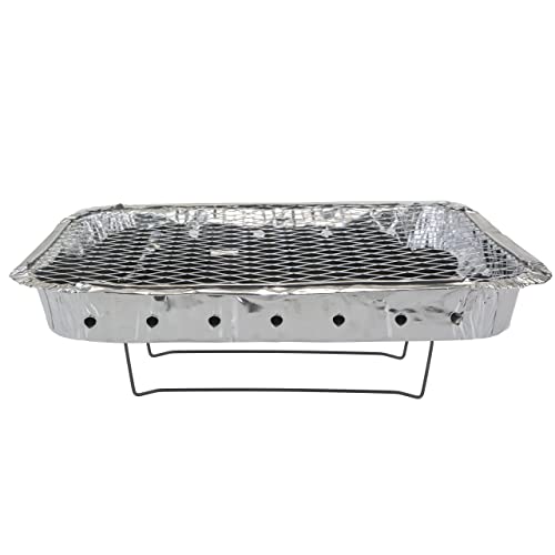 VFM - BBQ jetable Grande, gril de barbecue instantanée, idéal pour les pique-niques et les fêtes, Real Charcoal BBQ, Jumbo 1kg BBQ