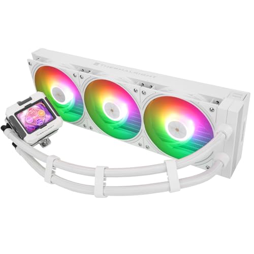 Thermalright FW 360 Bianco ARGB Raffreddamento ad acqua CPU, 360 AIO, risoluzione IPS 320 x 240 schermo LCD, raffreddamento CPU liquido per raffreddamento CPU AMD/Intel: LGA1700/1851/AM4/AM5,2,4