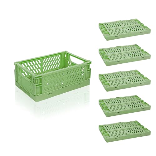 Daixers 6 Pack Mini Foldable Small Plastic Baskets for Organizing