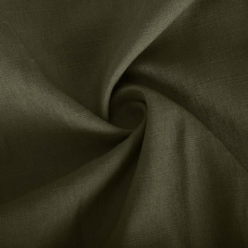 Linen Pants Men Casual Solid Color Pleated Dress Pants Lightweight Straight Leg Beach Pants Baggy Slim Fit Work Pants4