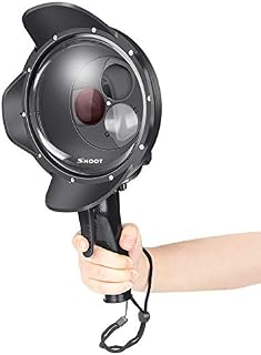 SHOOT Dome Port for GoPro Camera Accessories, Waterproof Dome with Red Filter and 10x Magnifier Filter for GoPro HERO7 Black/HERO 6/HERO 5 / HERO(2018) Underwater Photography