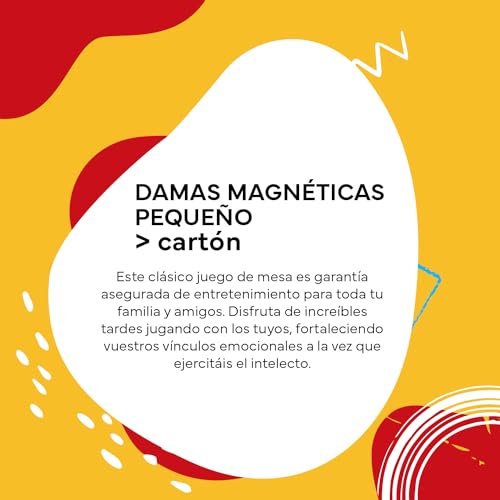 Cayro - Dama - Dai 7 Anni In Su - Modello Magnetico Piccolo - Gioco Da Tavolo Per Bambini E Adulti - Ideale Da Portare In Viaggio - Tabellone Pieghevole - 2 Giocatori - 4