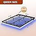 WLIVE Floating Queen Bed Frame, 1500Lbs Heavy Duty Metal Platform with LED Light and Charging Station, No Box Spring Needed, Easy Assembly, No Noise, Queen Size, Black