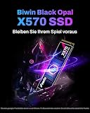Biwin Black Opal X570 Gen5 Gaming SSD 1To - jusqu'à 14500 Mo/s en Lecture - M.2 2280 NVMe PCIe 5.0 avec 3D TLC NAND - SSD Interne Professionnel pour Ordinateur Portable et de Bureau - 3