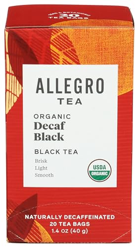 Allegro Tea, Organic Decaf Black Tea Bags, 20 ct