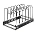 WENKO 53149100 Support pour couvercles et poêles, Métal Peint par poudrage, Noir, 30-57 x 18 x 18 cm