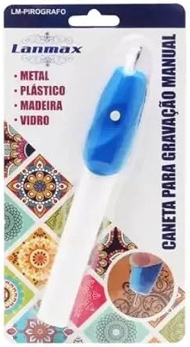 Caneta Gravador Elétrico Metais Vidros Madeira Plásticos - Pirógrafo Pilha AA Leve e Portátil Ideal Para Atender Todas As Suas Necessidades