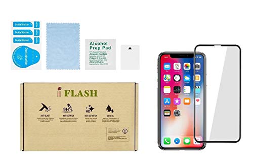 IFLASH iPhone X, iPhone XS, iPhone 11 Pro Full Coverage Screen Protector, [2 Pack] Full Cover Tempered Glass Screen Protector For Apple iPhone 11 Pro/X/XS 5.8” - edge-to-edge Full Surface