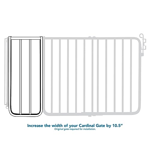 Cardinal-Gates-BX1-Baby-Gate-Extension-Fits-Cardinal-Gates-Safety-Gates-105-Inch-Wide-Dog-Gate-Extension-White Cucciolini Doodles