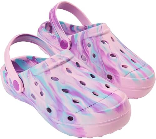 CityComfort Klompen voor meisjes, tuinschoenen, tie-dye zomerinstappers