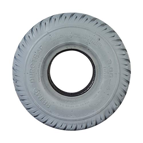 Monster Motion 3.00-4 (10"X3", 260X85) Foam-Filled Mobility Tire With Durotrap Knobby Tread #TOP2