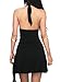 ASKHOPE Halter Dresses for Women 2025 Summer Backless A-line Mini Dress Deep V Neck Party Club Going Out Short Dress Black M