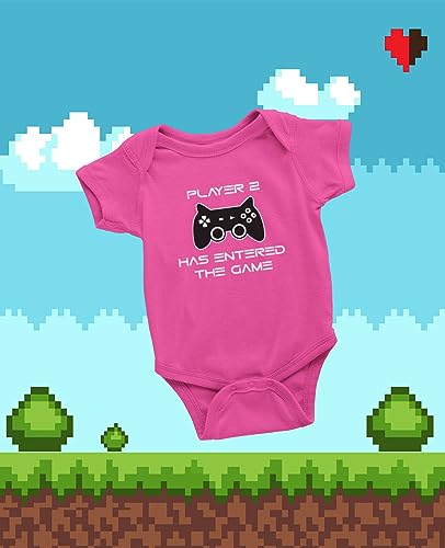 Image of Tstars Player 2 Has Entered The Game Baby Announcement Gifts Gamer Infant Bodysuit