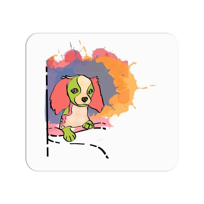 STEPEVOLI Cavalier King Charles Spaniel Mouse Pad - White White/Standard