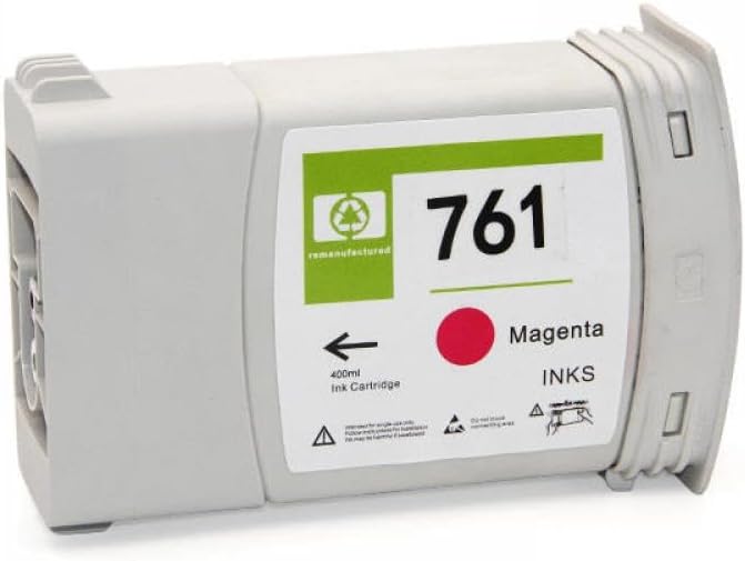 Replacement Pigment Ink Cartridge Full Set 6 Colors Compatible with DesignJet T7100 T7200 Printers for Model 761(Yellow)