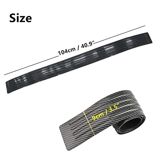 Youngine Universal Carbon Fibre Rubber Rear Guard Bumper Protector Anti-Scratch Trim Cover For Car Pickup Suv Truck,104Cm/41 Inches #TOP1