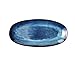 Oval Azul Cerámica Sushi Placa Postre Bocadillos Frutas Platos y platos Plato de forma larga para la cena de peces Vajilla (Color : L01)