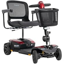 Pride Go Go Endurance AL+ Aluminum Frame 4-Wheel Mobility Scooter, with 5-Year Extended Warr 20 x 18 Foldable Seat, 16 AH Battery