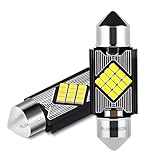 Ruiandsion 36MM LED Car Festoon Dome Interior Light White 12V Non Polarity 2016 LED Chip for Glove Box Reading Lights(Pack of 2)