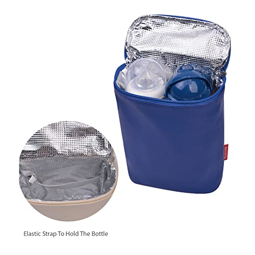 Bellotte Insulated Baby Bottle Bags - Travel Carrier, Holder, Tote, Portable Breastmilk Storage (Blue) #TOP3