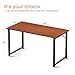 Coleshome Computer Desk 48 inch Modern Sturdy Office Desk Study Writing Desk for Home Office,Teak