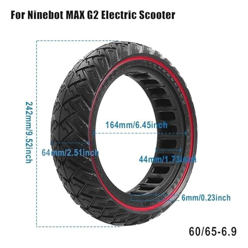 Pneu de trottinette électrique haute performance compatible Ninebot Max G2 - 2