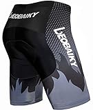 【Hohe Qualität Material】Diese Radlerhose herren gepolstert werden aus 80% Polyamid und 20% Spandex hergestellt. Rennhose herren Feuchtigkeitsableitendes Oberflächengewebe zusammen mit perforierten Luftlöchern lässt den Schweiß leicht durch das Gewebe gelangen. Verhindert, dass Sie sich lange Zeit unwohl fühlen.