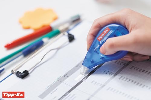 BIC Tipp-Ex Korrekturroller Easy Correct zum seitlichen Korrigieren, 12m x 4,2mm, 10er Pack, Ideal für das Büro, das Home Office oder die Schule