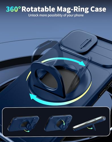 Coque iPhone 15 Plus MagSafe antichoc avec protège-écran et support