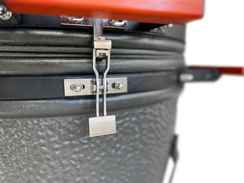 Lisa barbecue kamado 21 in ceramica con grande capacita' per cotture perfette e alta efficienza termica per grigliate all'aperto - 6