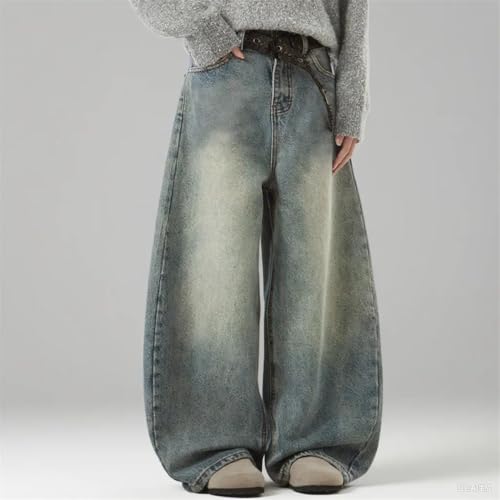 Men's Wide-Leg Denim Pants Baggy Vintage Jeans3