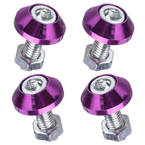 ZIMISI 4PCS License Plate Bolts, Aluminum Alloy Motorcycle License Plate