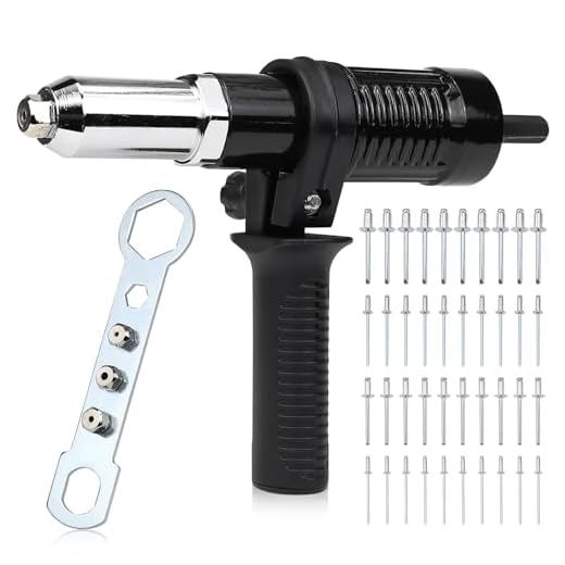 FSWWSF Nietaufsatz für Akkuschrauber und Bohrmaschinen Nietenzangen Blindnietadapter Set mit 40 Nieten Blindnietadapter für 2,4/3,2/4,0/4,8 mm Nieten