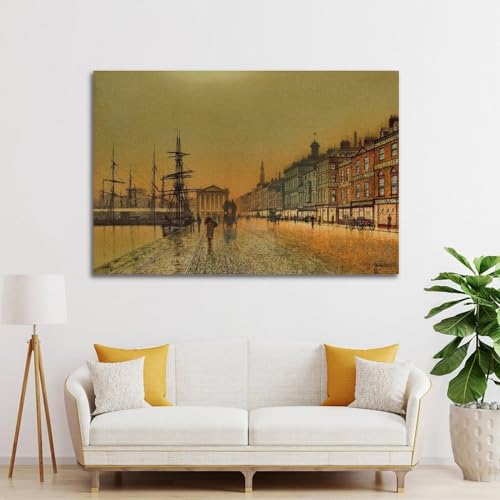 Greenock Harbour at Night Poster Grimshaw Idée Cadeau Art Mural - 3