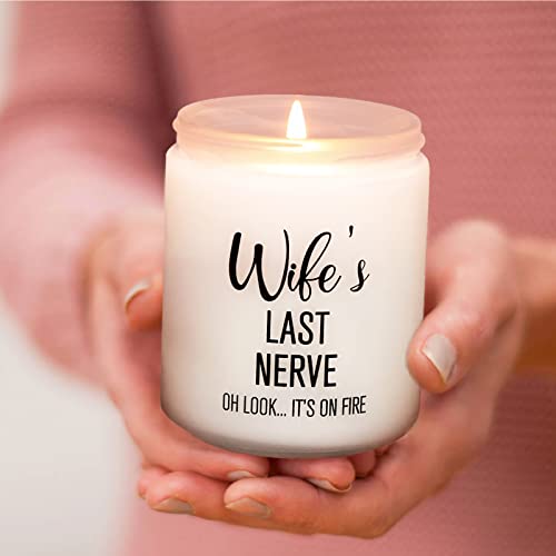 Wedding Gifts - Gifts For Her - Wife's Last Nerve Candle, Couples Present From Husband, Mothers Day Gifts For Wife Anniversary Birthday Valentines #TOP5