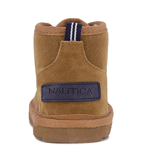 Nautica Kids Boot With Sherpa Fur Lining For Snow And Winter-Warm Ankle Slipper Bootie For Boys & Girls - Sizes For Big Kid - Little Kid-Toddler-Dulverton-Tan Size-12 #TOP2