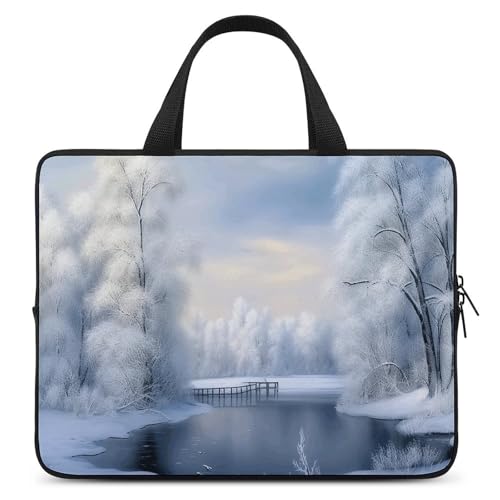 Pochette ordinateur portable 15 pouces antichoc haut de gamme avec finitions hiver