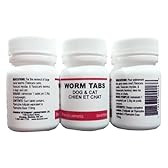 Dog & Cat Dewormer Tablets – Over‑the‑Counter Broad‑Spectrum Treats for Roundworm Control, 24‑Count (for Dogs & Cats)