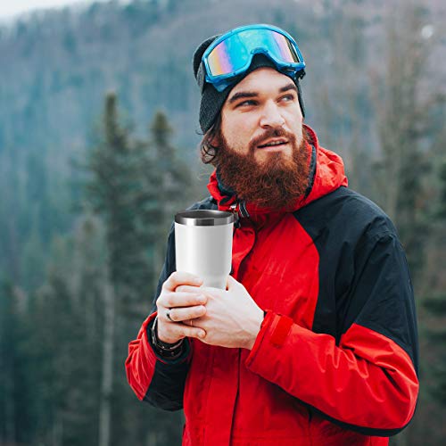 Image of 30oz Tumbler Stainless Steel Coffee Tumbler Double Wall Vacuum Insulated Travel Mug with Lid (White, 4 Pack)