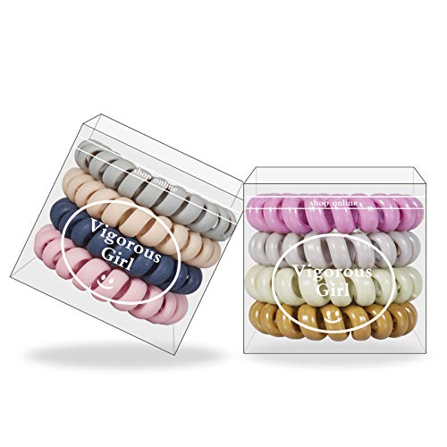 Onlyoily 8 Pcs Gomas de Pelo en Espiral Lazos para Cabello en...
