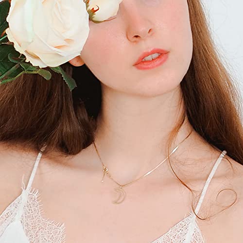 Craftdady 30Pcs 18K Gold Moon Open Back Bezel Link Pendants Blank Hollow Celestial Crescent Moon Pressed Flower Frame Charms 26X18Mm For Diy Craft Resin Jewelry Pendants Making #TOP5