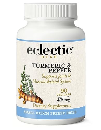 Eclectic Institute Raw Fresh Freeze-Dried Non-Gmo Turmeric And Pepper | 90 Ct (430 Mg) #TOP20