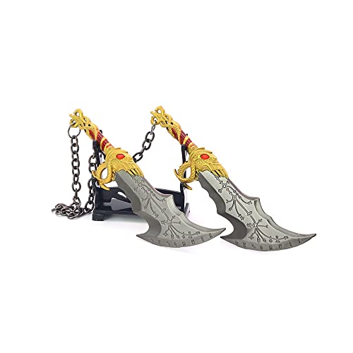 God of War Chaos Blade Thunder Hammer Hacha Modelo Llavero con soporte de exhibición para fans del anime, Estilo 5, Taille unique