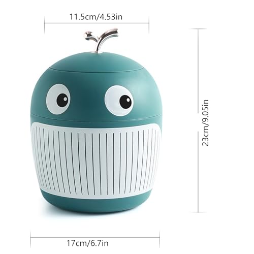 Caneca de basura compacta con diseño ballena para escritorio miniatura 4