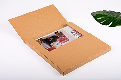 Lp Mailers 13"L X 13"W X 1"H Vinyl Records Shipping Boxes With Fragile Stickers, Multi-Depth Corrugated Album Mailing Box, Kraft, 25 Pack #TOP7