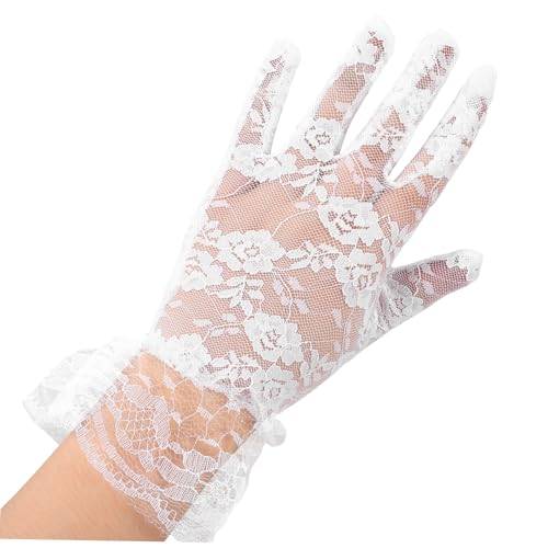 VALICLUD 2pcs Lace Gloves for Flower Elegant Wedding Gloves Soft and Comfortable Party Accessories for Aged for Weddings and Special Occasions2