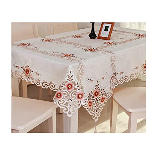Chemin de Table de Noël Fleuri Blanc pour Décoration de Table Longue de Fête