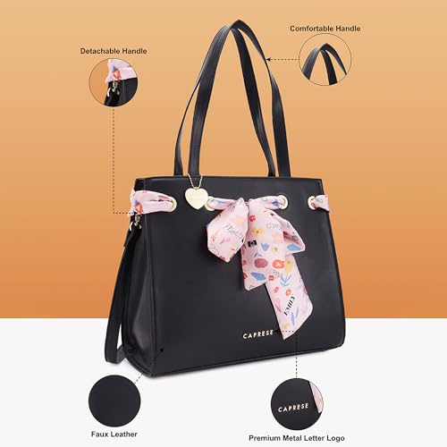 Image of Caprese Chenelle Satchel for Women (Large, Black)